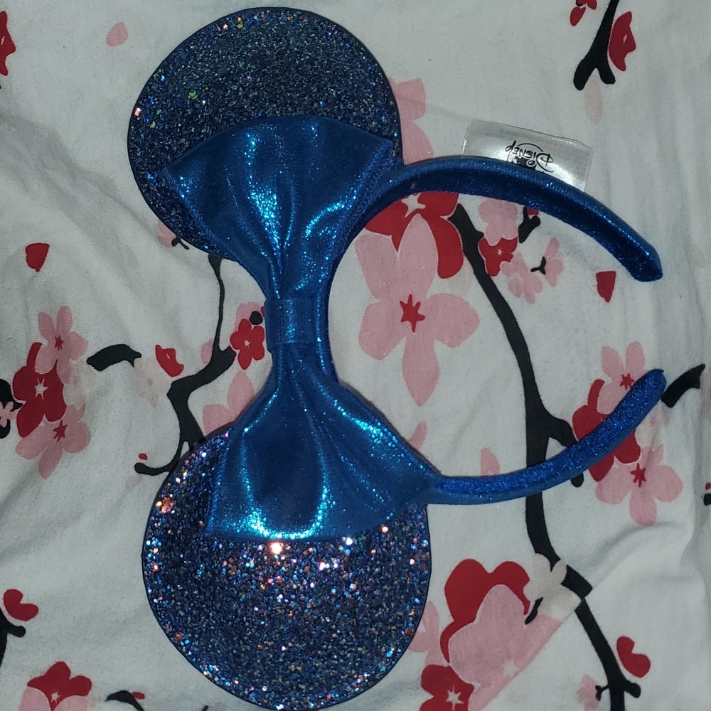 Sparkly Blue Minnie Mouse ears